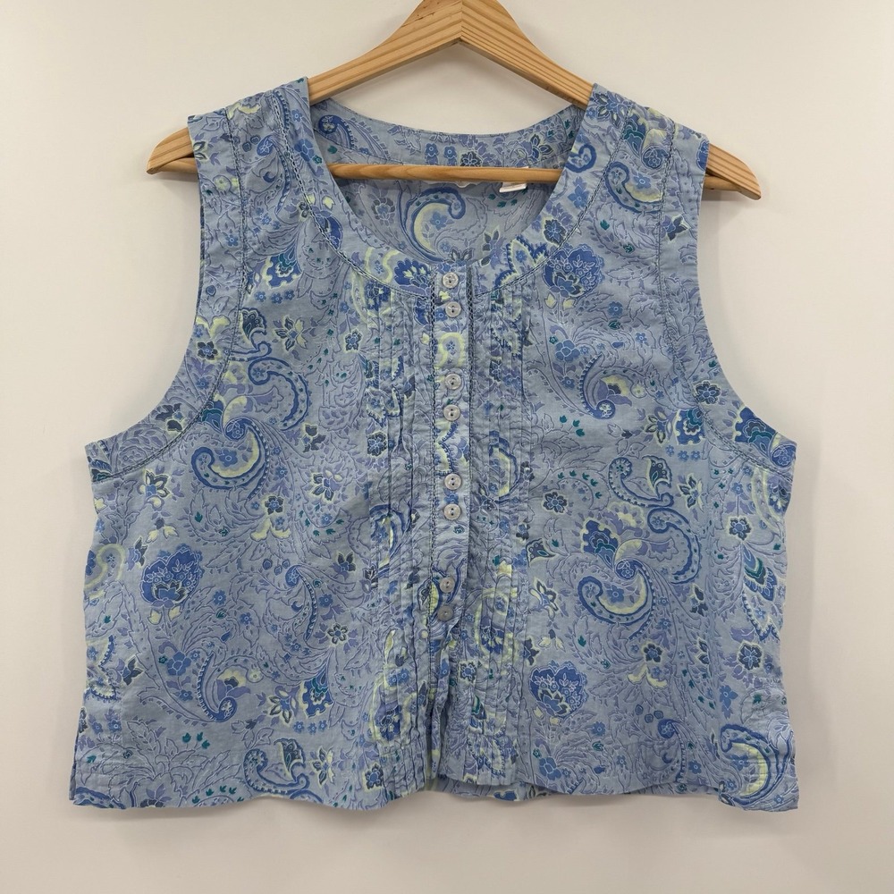 Vintage Victoria's Secret Country Cotton top floral paisley cottagecore large